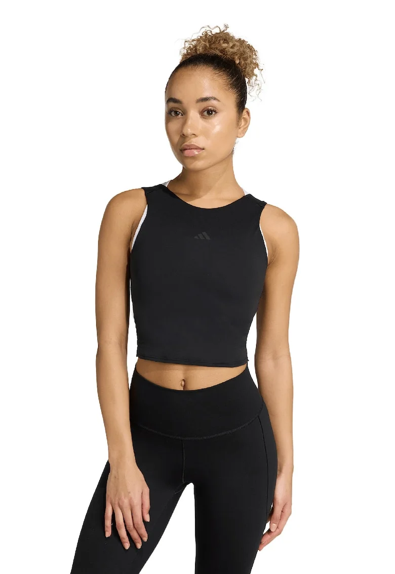 Top crop pentru antrenament Motion, Negru