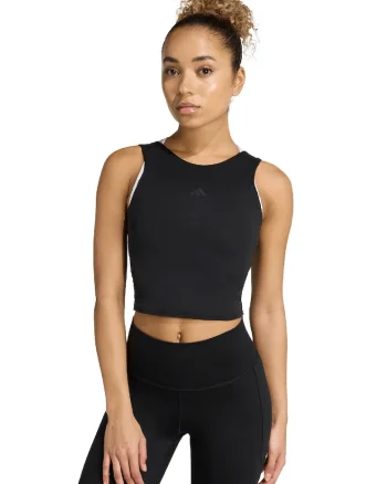 Top crop pentru antrenament Motion, Negru