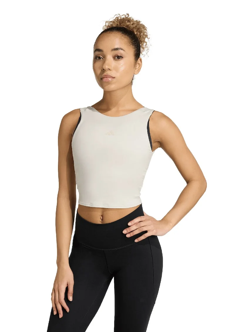Top crop pentru antrenament Motion, Crem