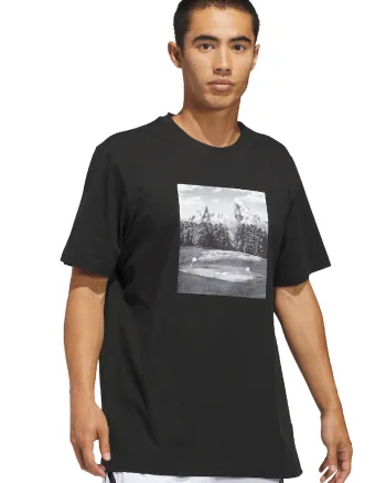 Tricou cu imprimeu grafic Escape Alpine T, Alb/Negru