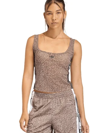 Top crop semitransparent cu model, Maro nisip