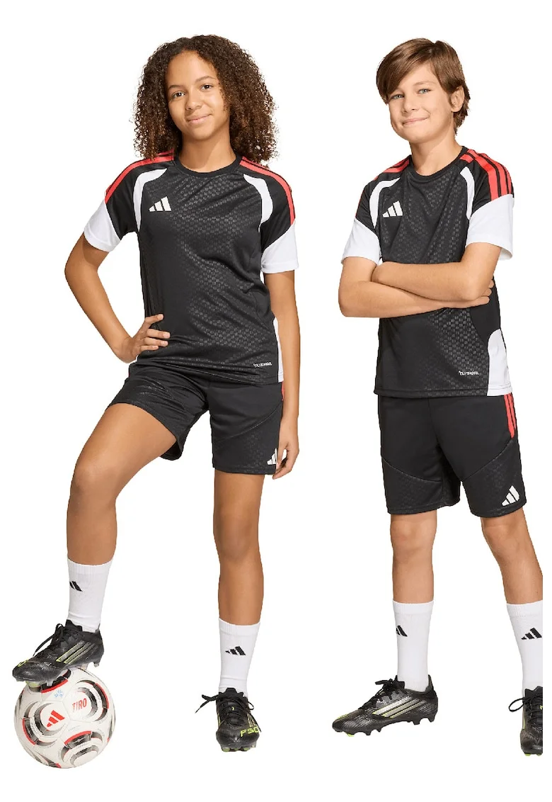 Pantaloni scurti pentru fotbal Tiro26 Competition, Rosu/Alb/Negru