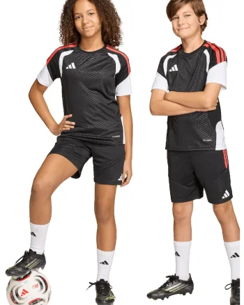Pantaloni scurti pentru fotbal Tiro26 Competition, Rosu/Alb/Negru