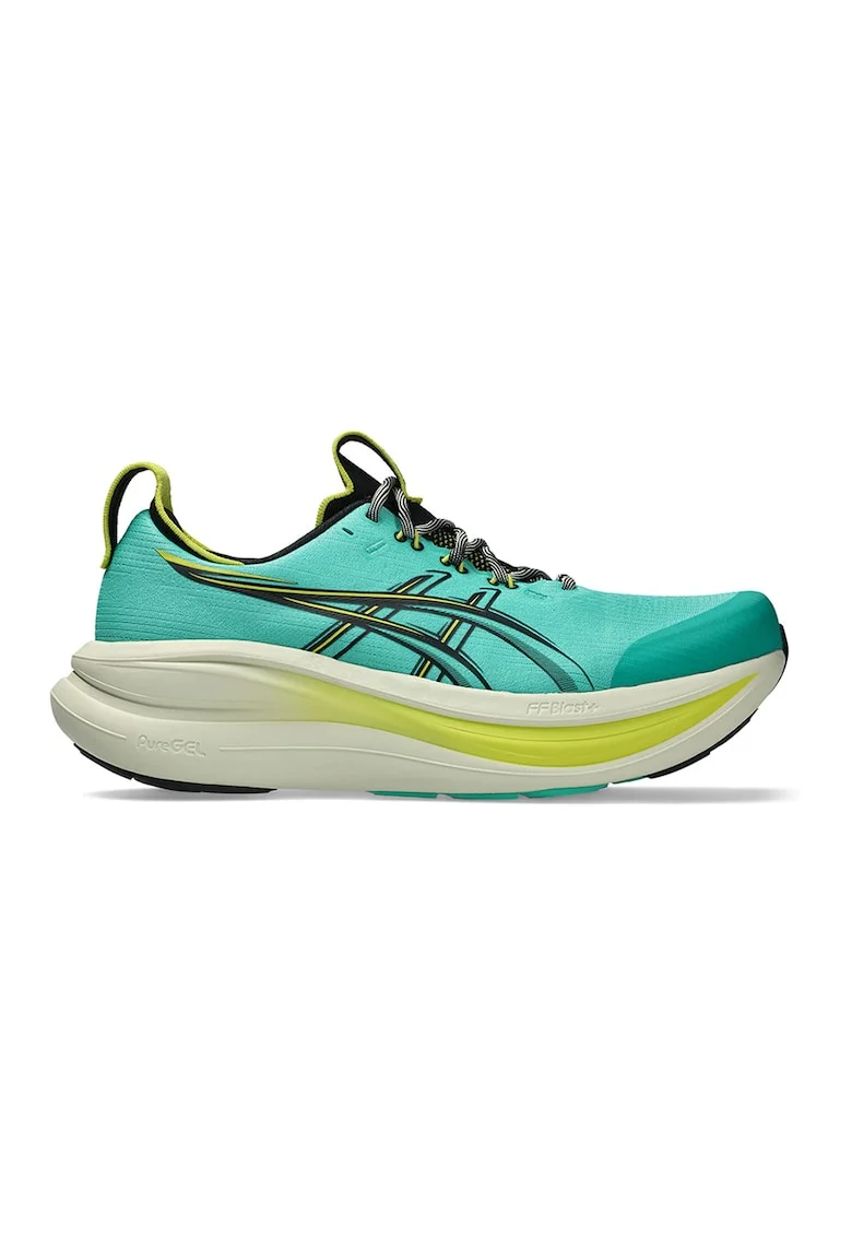 Pantofi low-cut pentru alergare Gel-Nimbus 28 TR, Negru/Turcoaz/Verde lime