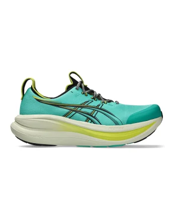 Pantofi low-cut pentru alergare Gel-Nimbus 28 TR, Negru/Turcoaz/Verde lime