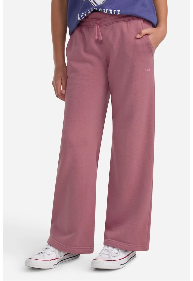 Pantaloni de trening cu croiala ampla Essential, Rosu stins