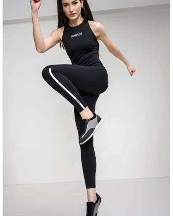 Salopeta cu barete incrucisate pe partea din spate pentru fitness, Negru