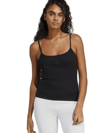 Top uni din amestec de bumbac, Negru