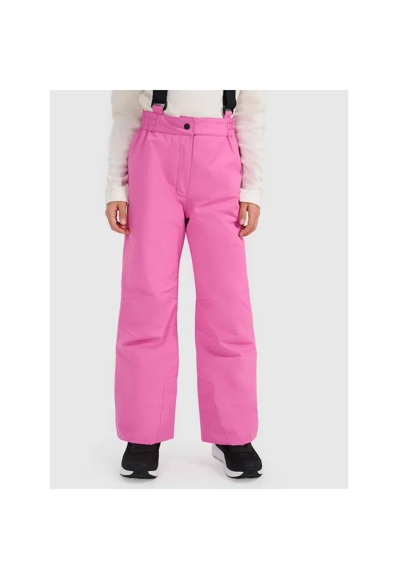 Pantaloni de ski  pentru fete, roz, NeoDry 5000, bretele reglabile