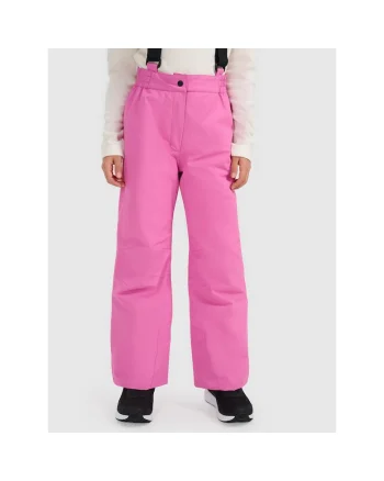 Pantaloni de ski  pentru fete, roz, NeoDry 5000, bretele reglabile