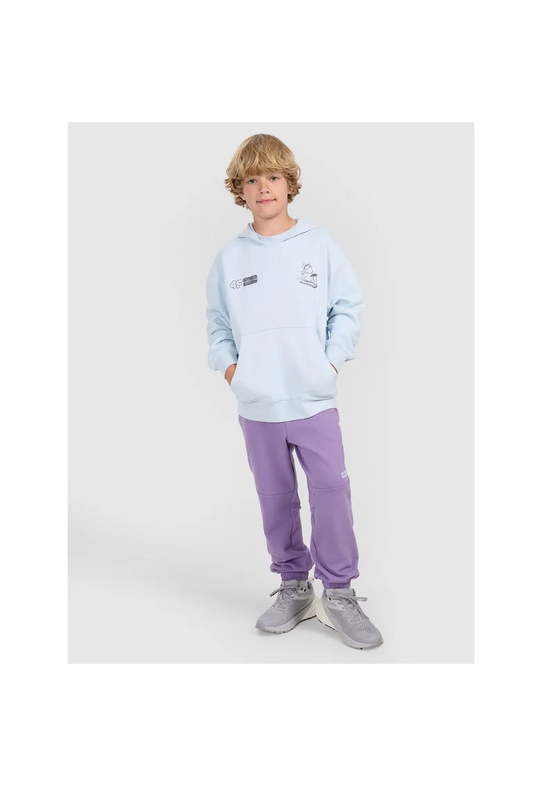 Pantaloni sport fete,  bumbac/poliester, violet
