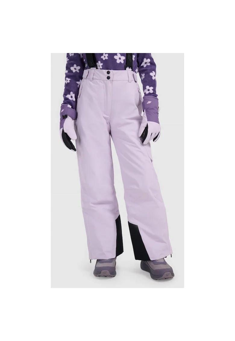 Pantaloni ski copii  membrana 8000, violet, poliester