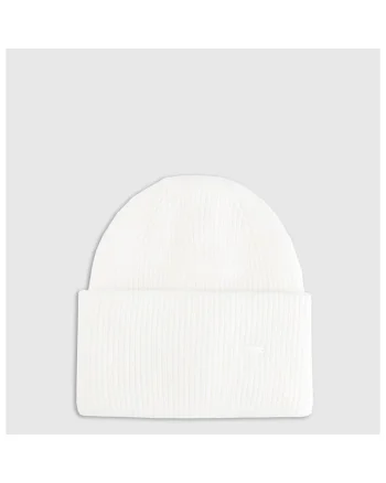 Caciula beanie unisex  alb, dimensiune universala, material din viscoza