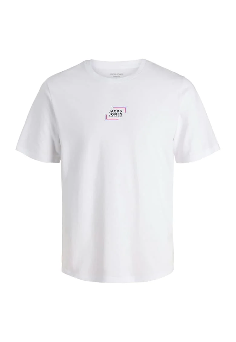 Tricou JACK &JONES Corp Graphic O-Neck JNR 54500, Alb