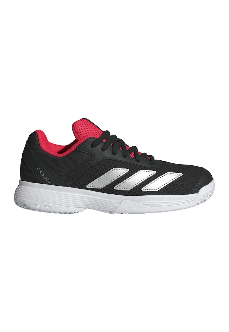 Pantofi Courtflash cu logo pentru tenis, Negru/Rosu vermillion/Argintiu