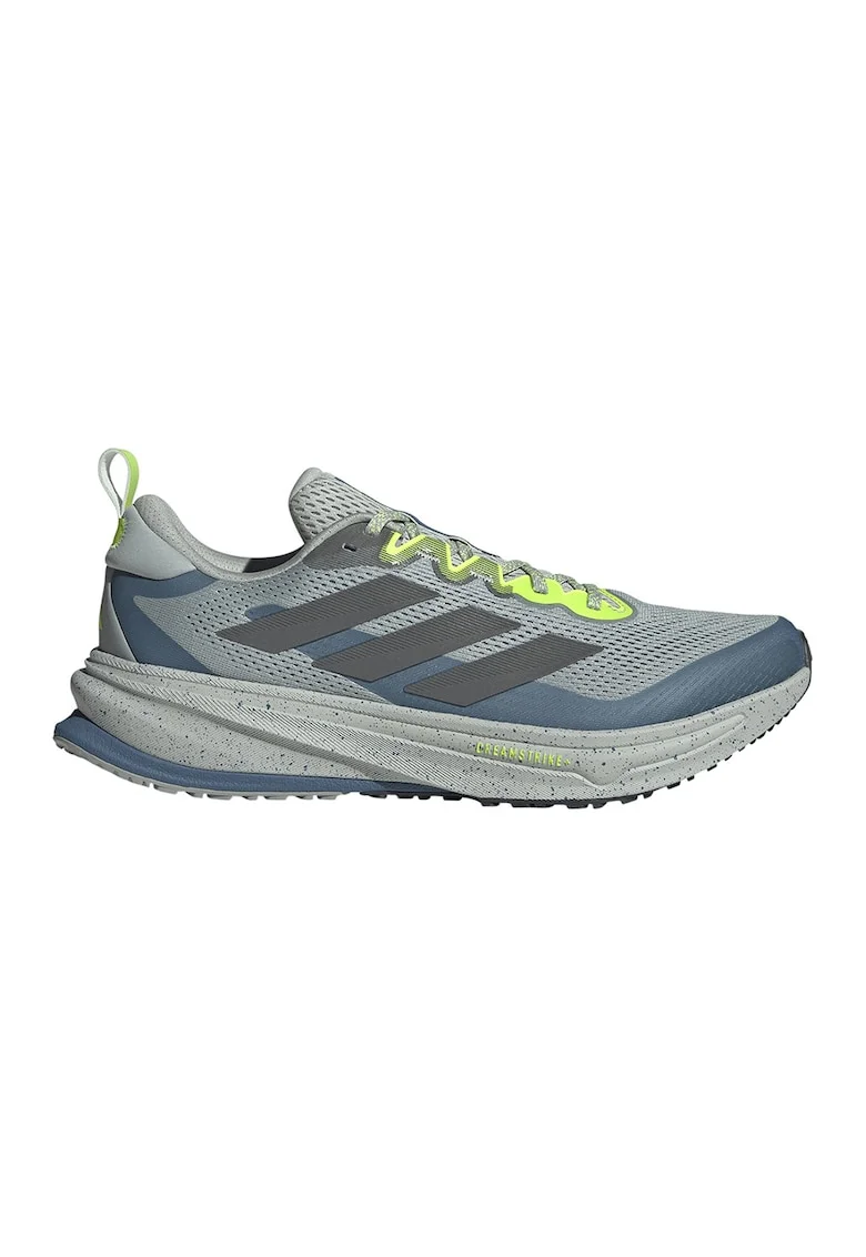 Pantofi Supernova Rise din material textil pentru alergare, Gri carbune/Kaki/Albastru glaciar/Verde lime