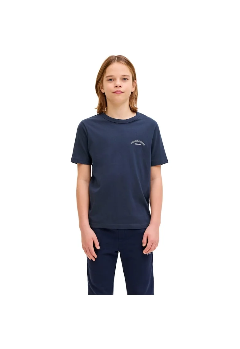 Tricou JACK &JONES College Logo Crew Neck JNR 54735, Albastru inchis