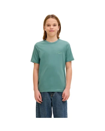 Tricou JACK &JONES College Logo Crew Neck JNR 54730, Turcoaz