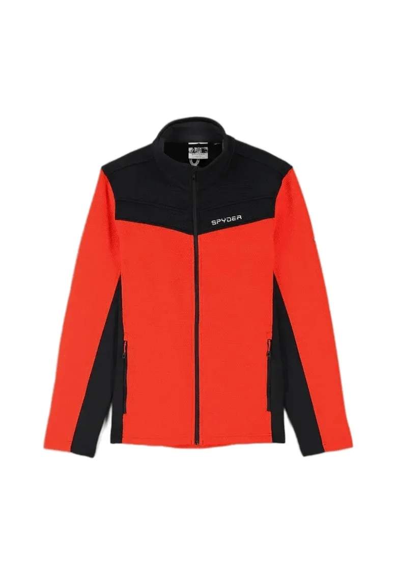 Hanorac bărbați  Encore Full Zip, portocaliu/negru, Negru/Portocaliu