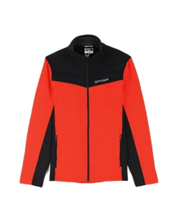 Hanorac bărbați  Encore Full Zip, portocaliu/negru, Negru/Portocaliu