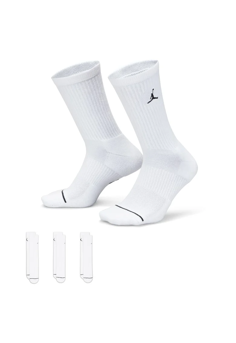 Sosete Jordan Everyday Cush Poly Crew, unisex, L, Alb