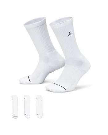 Sosete Jordan Everyday Cush Poly Crew, unisex, L, Alb