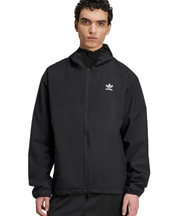 Jacheta cu logo Essentials, Negru