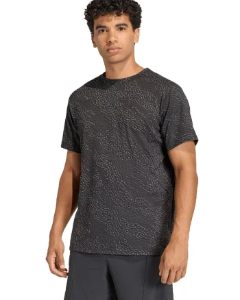 Tricou cu decolteu la baza gatului D4T, Negru/Negru stins