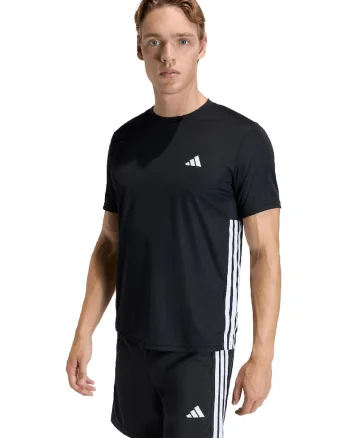 Tricou cu logo, pentru fitness We Bas, Alb/Negru