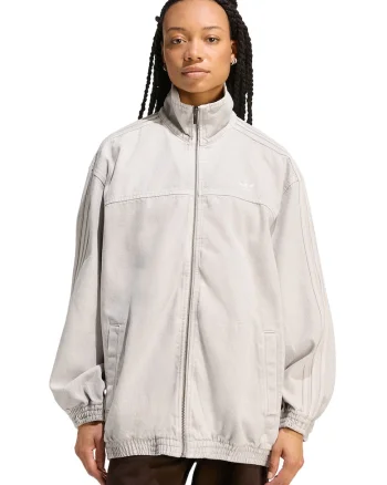 Jacheta supradimensionata din denim, Gri deschis