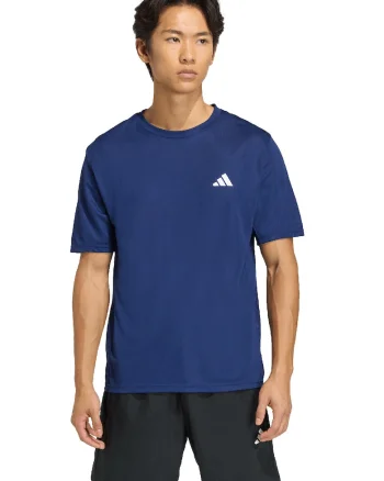 Tricou cu decolteu rotund, pentru fitness, Albastru inchis