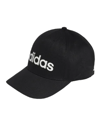 Sapca baseball de bumbac cu imprimeu logo contrastant Linear, Alb/Negru