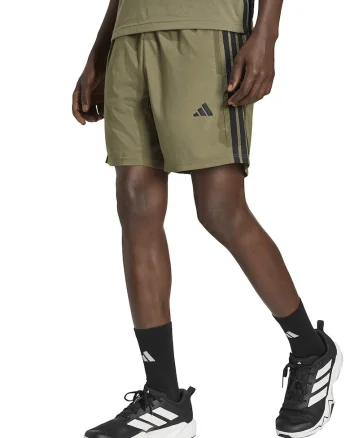 Pantaloni scurti cu buzunare cu fermoar pentru fitness Essentials, Negru/Verde masliniu