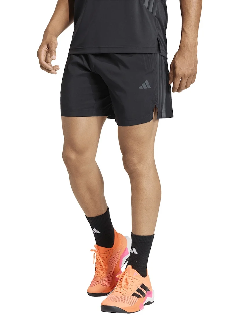 Pantaloni scurti pentru fitness Teches, Negru/Gri carbune