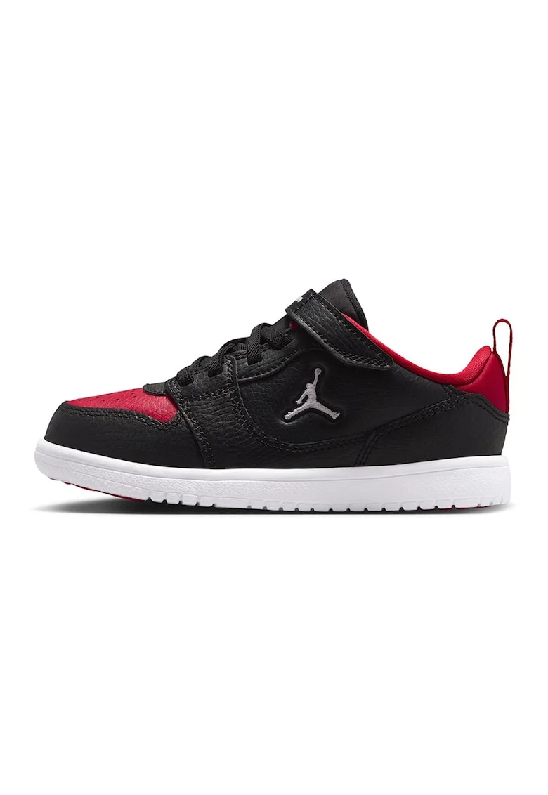 Pantofi Jordan Court Connect low-cut pentru baschet, Rosu/Negru/Alb optic