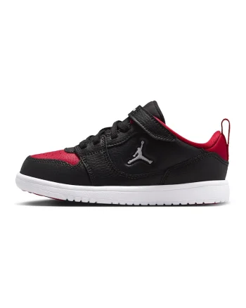 Pantofi Jordan Court Connect low-cut pentru baschet, Rosu/Negru/Alb optic