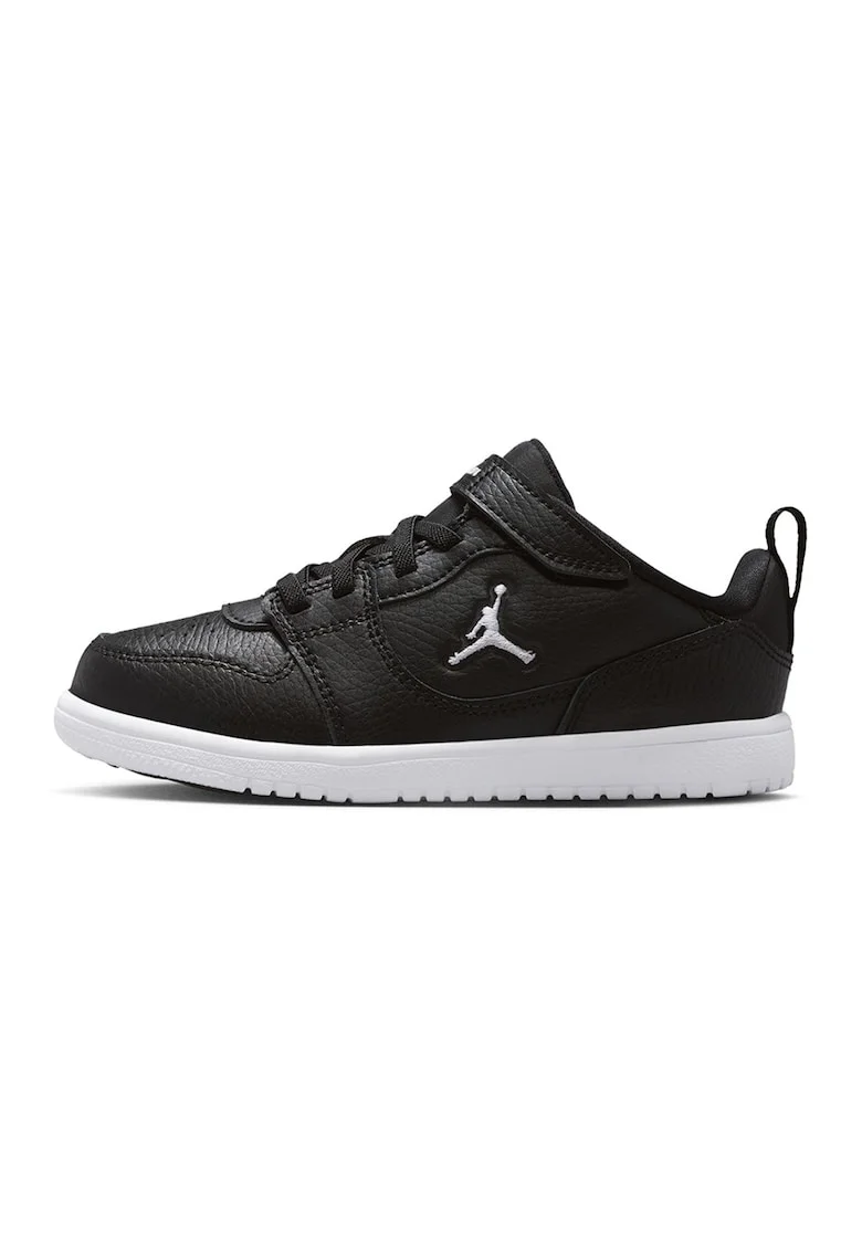 Pantofi Jordan Court Connect low-cut pentru baschet, Negru/Alb optic