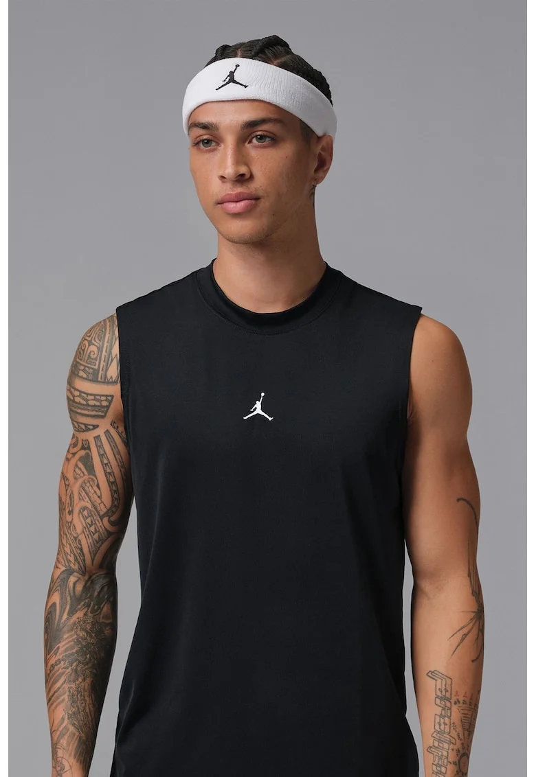 Tricou fara maneci cu tehnologie Dri-FIT pentru baschet, Negru