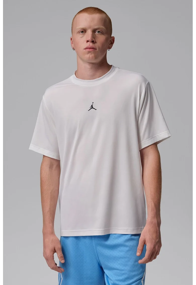 Tricou cu tehnologie Dri-FIT pentru baschet, Alb