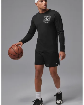 Pantaloni scurti cu tehnologie Dri-FIT si talie ajustabila pentru baschet, Negru