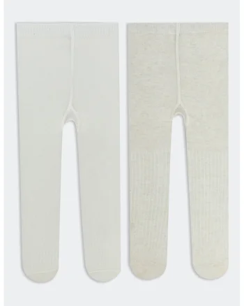 Set de dresuri din amestec de bumbac - 2 piese, Alb fildes