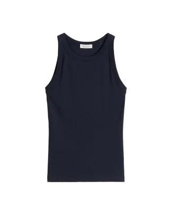 Top cu model uni, Albastru inchis