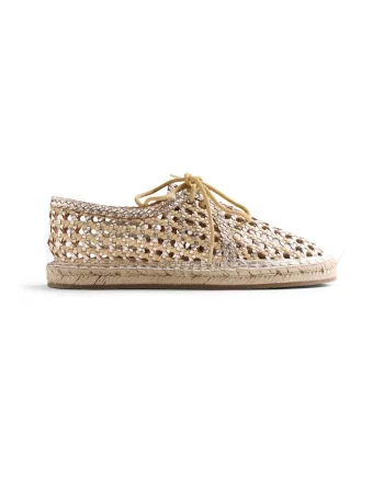 Espadrile cu decupaje Hoburg, Auriu platinat