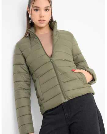 Geaca matlasata Cami, Verde sparanghel