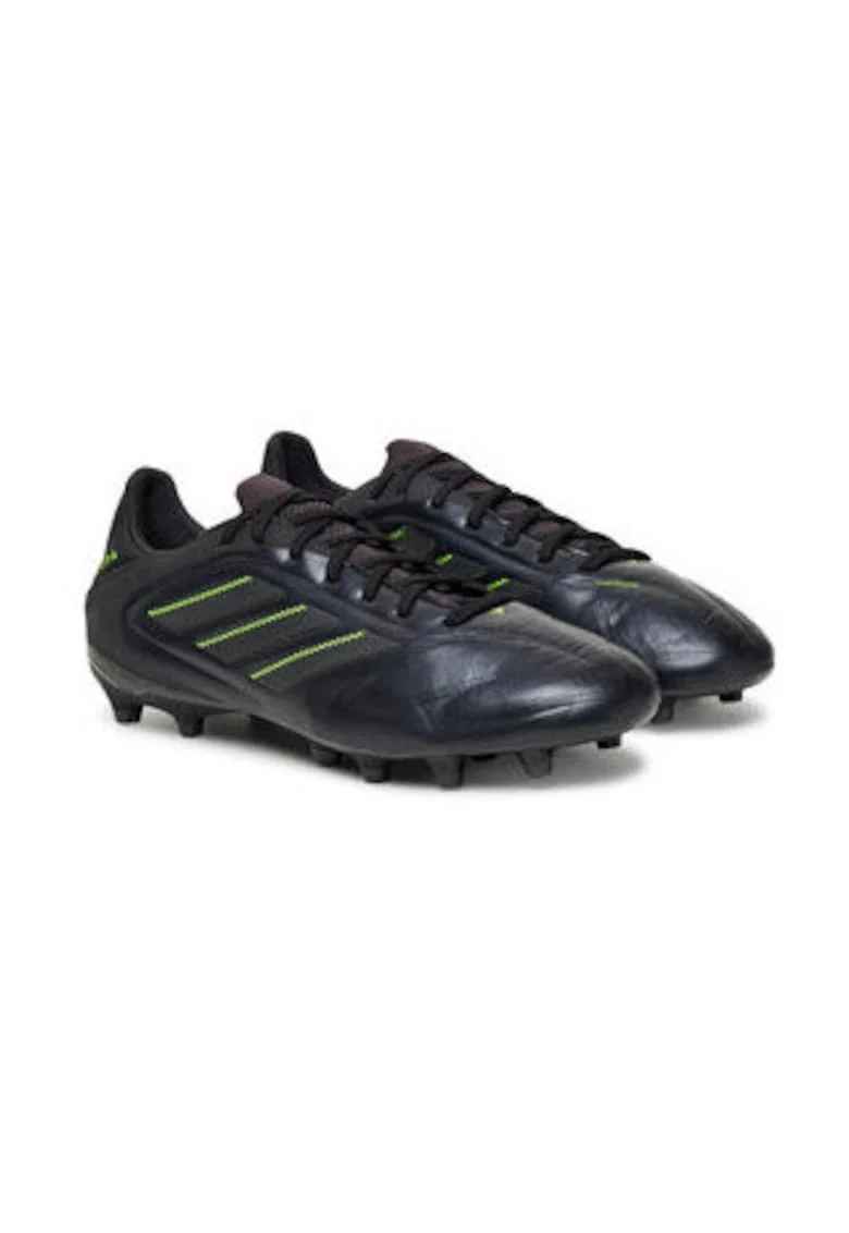 Pantofi sport piele naturala, pentru fotbal, Negru