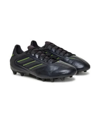 Pantofi sport piele naturala, pentru fotbal, Negru