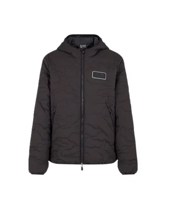 Geaca  pentru Barbati, m down medium hooded jacket camou, 6DPB69-PNHQZ-1200, Negru, Negru