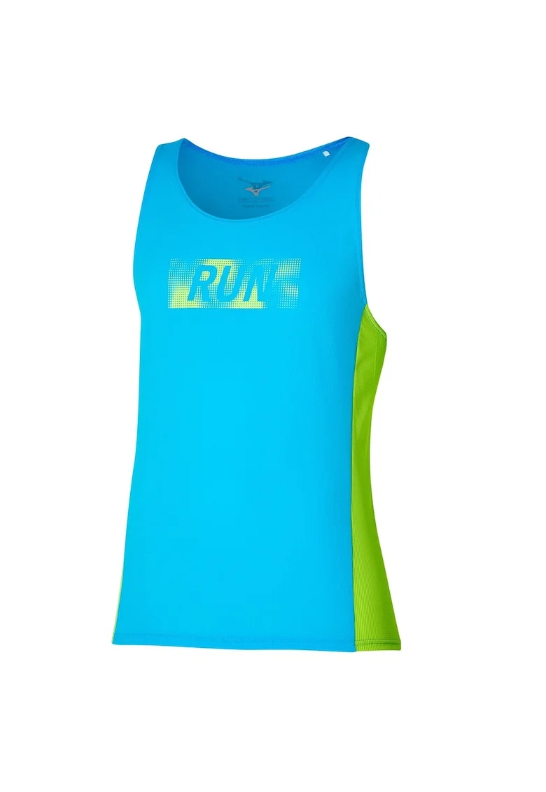 Maiou alergare barbati  DryAeroFlow Graphic SS 2024, Verde/Albastru
