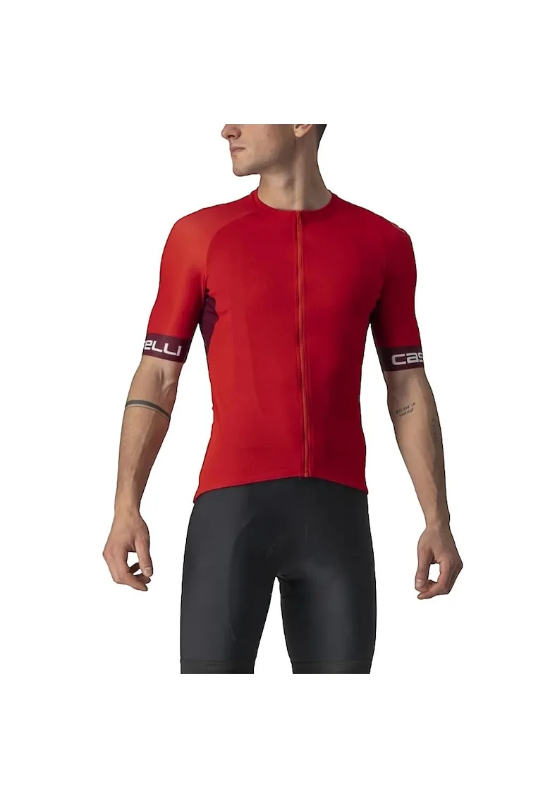 Tricou ciclism barbati  Entrata Vi, Rosu