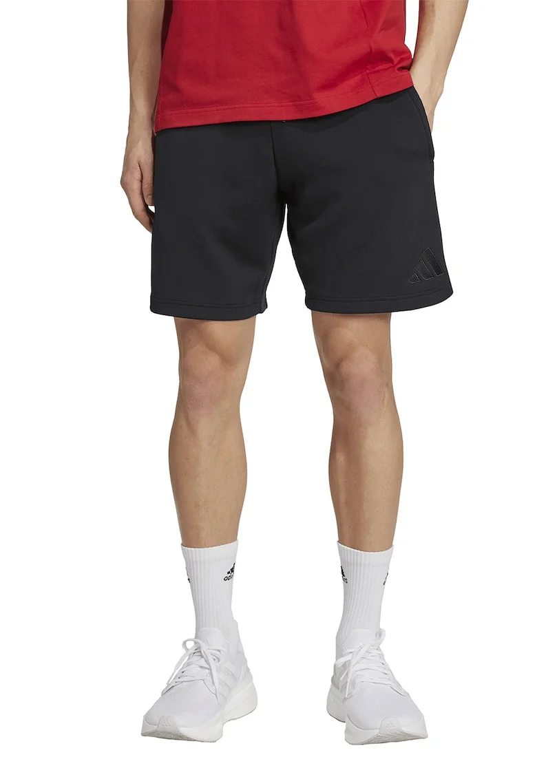 Pantaloni scurti cu buzunare laterale pentru fotbal, Negru